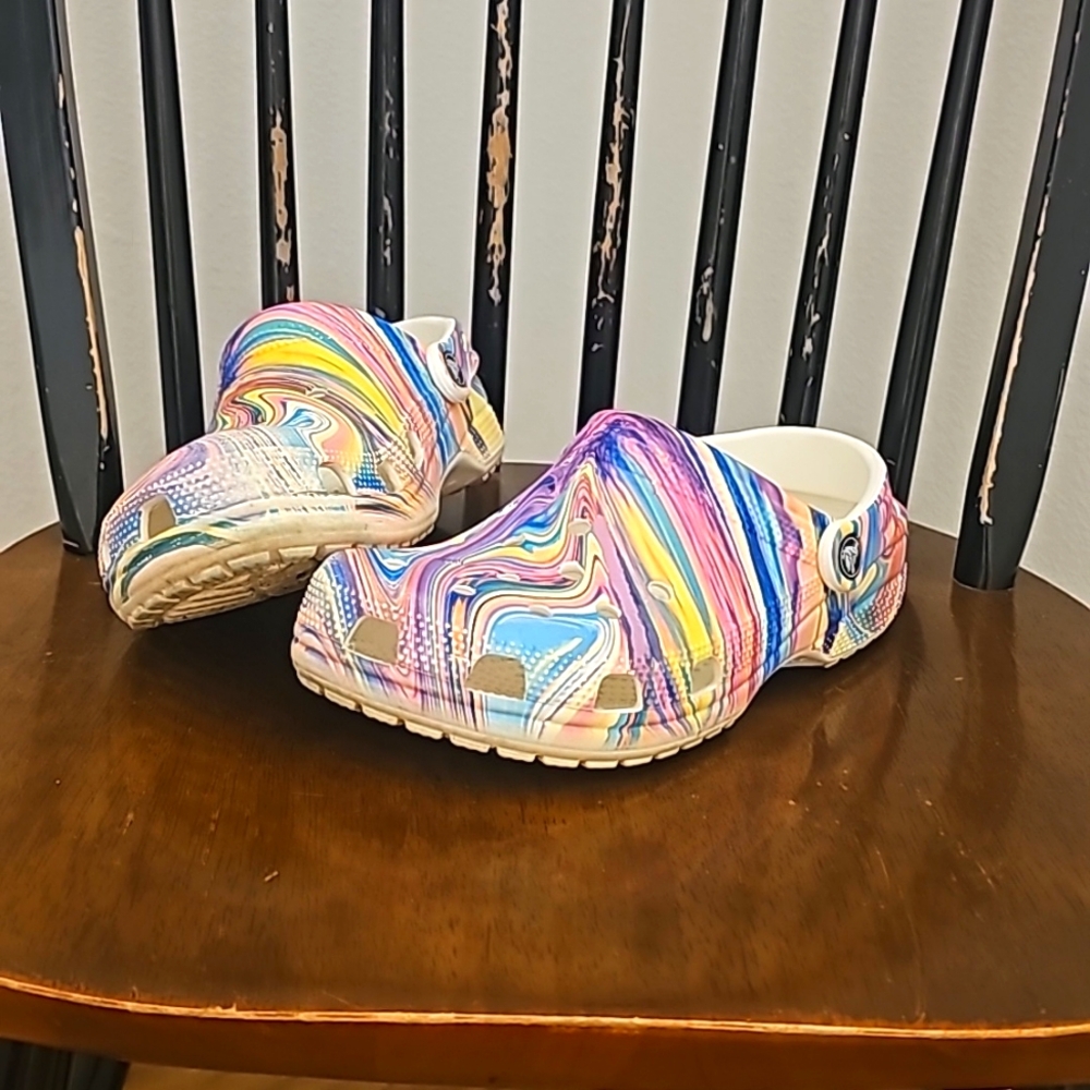 Rainbow Crocs